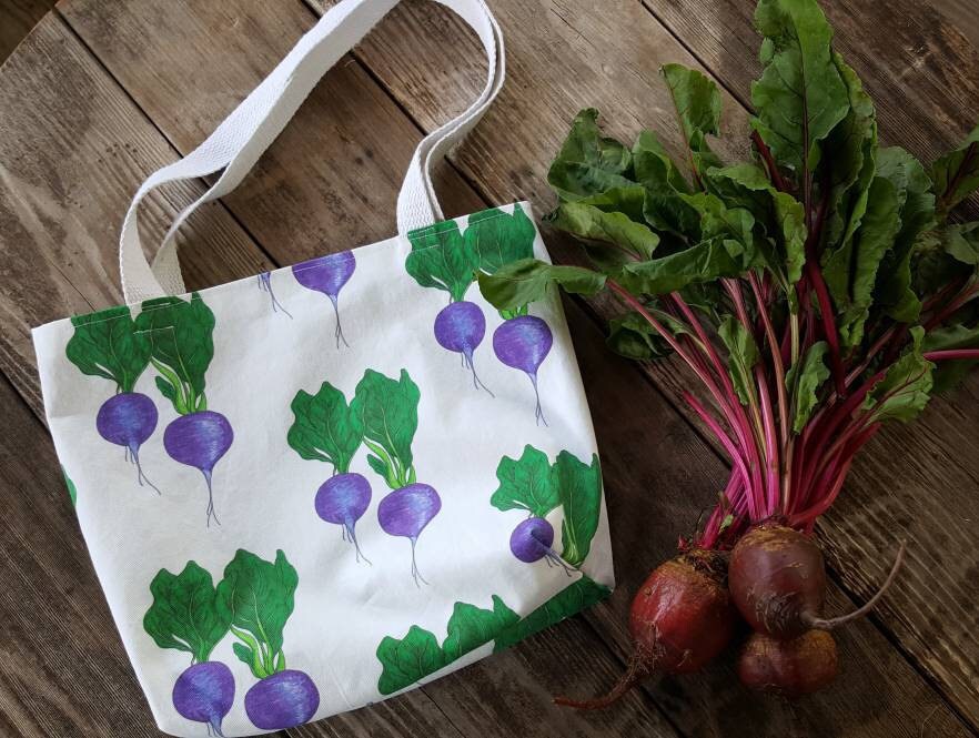 Rettich-Markttasche, Rübenprodukte-Einkaufstasche, Veggie-Einkaufstasche Rettich-Markttasche, Rübenprodukte-Einkaufstasche, Veggie-Einkaufstasche von MapleMoonDesign