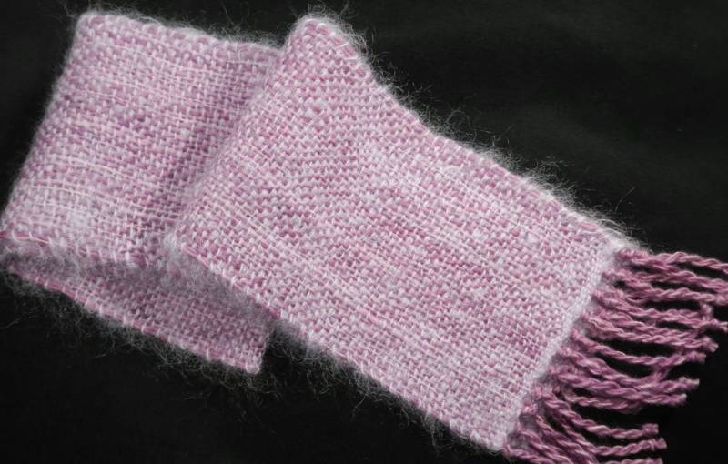 Handgewebter Schal Manos Mauve Wolle Lavendel Mohair Handgewebter Schal Manos Mauve Wolle Lavendel Mohair von MaplewoodFiberarts