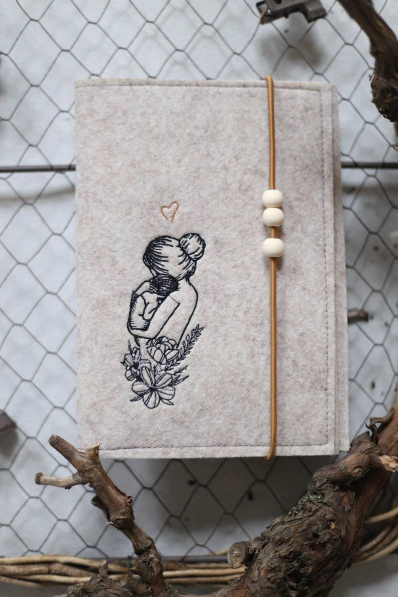 Mutterpass Hülle Aus Filz Individualisierbar von MappeKunterbunt