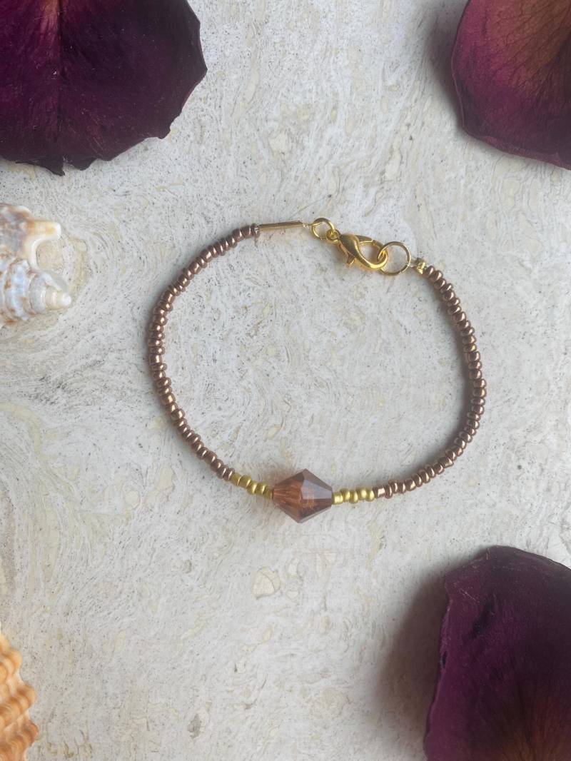 Braunes Perlenarmband Braunes Perlenarmband von MarAndShells