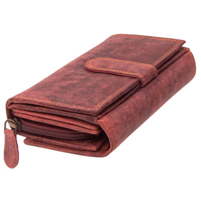 Damen Geldbörsen Und Mit Rfid-Schutz Aus Echtem Leder Kompakt Vielen Fächern Für Karten Dokumente von MarBelloShop