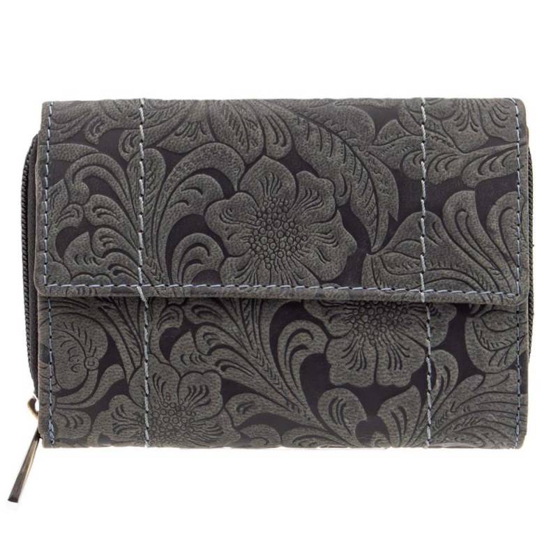 Echtleder Kompakt Portemonnaie Geldbörse Oder Geldbeutel Mit Rfid Schutz Und Besonderes Vielen Kreditkartenfächer in Anthrazit Farbe von MarBelloShop