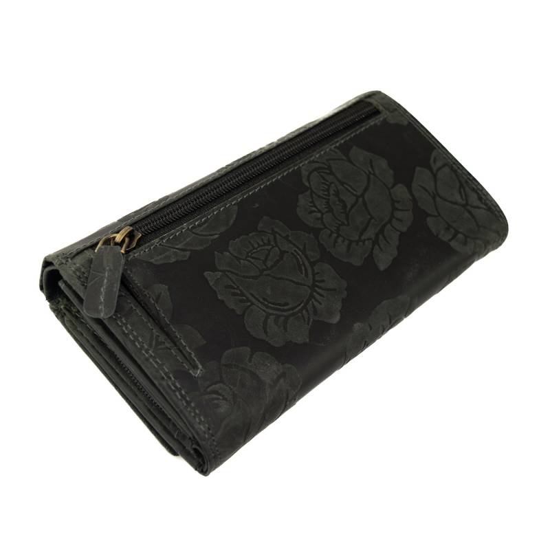 Geldbörsen Oder Geldbeutel Aus Echt Büffelleder Kompakt Mit Besonderes Vielen Kreditkartenfächer. Anthrazit Rosenfarbe von MarBelloShop