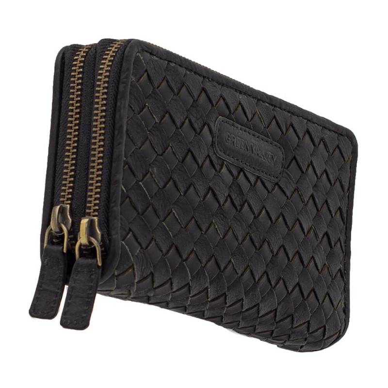 Hochwertiges Echtleder-Reiseportemonnaie Mit Rfid-Schutz Und Vielen Fächern Für Karten Dokumente. Schwarz Farbe von MarBelloShop