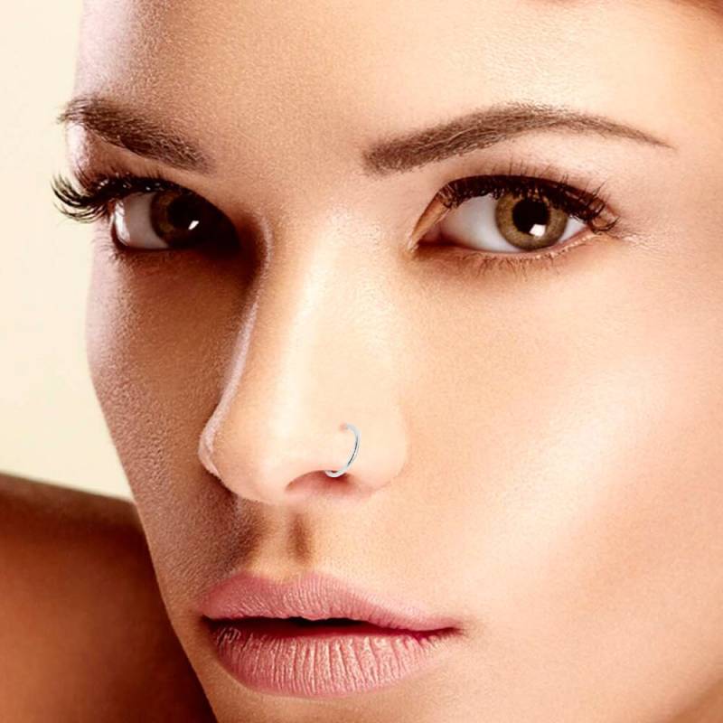Piercing Ring 925 Sterling Silber Last Hoop Ohr Lippen Nase, Augenbrauen Für Frauen, Männer Und Lgbt von MarBelloShop