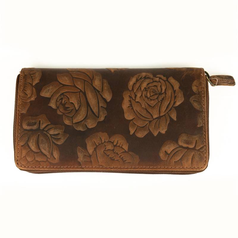 Portemonnaie Aus Rfid-Geschütztem Echtem Büffelleder Mit Besonders Vielen Kreditkartenfächern in Tan Farbe Und Brown von MarBelloShop