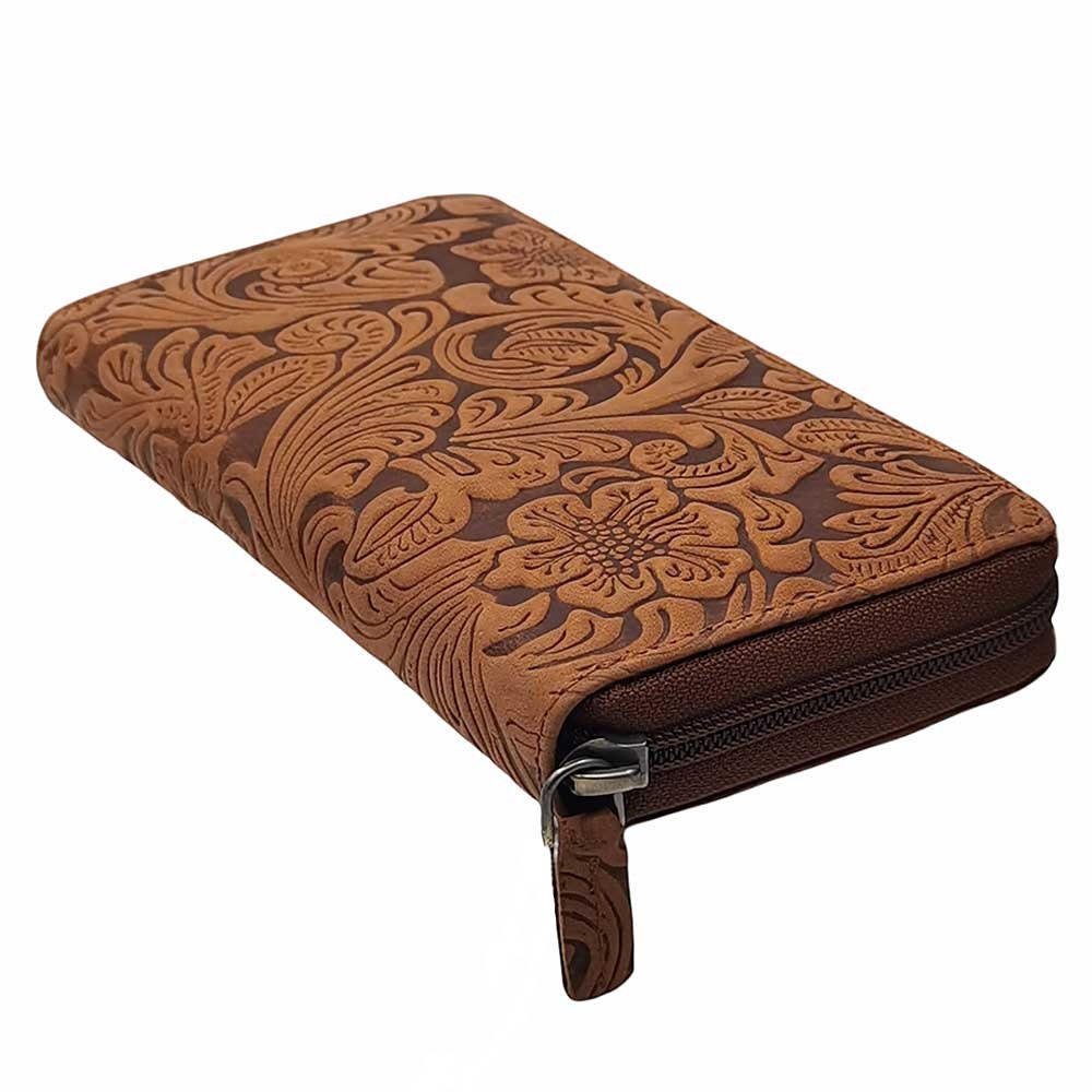 Portemonnaie Aus Rfid-Geschütztem Echtem Büffelleder Mit Besonders Vielen Kreditkartenfächern in Tan Farbe Und Brown von MarBelloShop