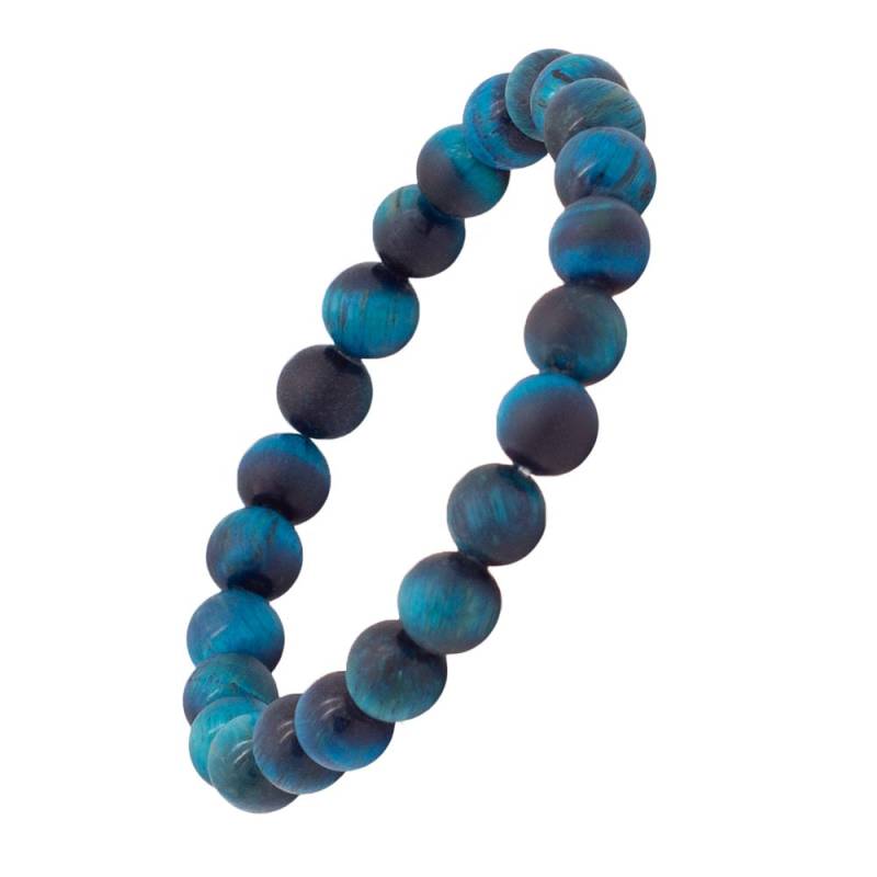 Unisex Yoga-Stein Armband Aus Blaue Tigerauge Edelstein Perlen Stretch Und Elastisch-Einstellbar von MarBelloShop