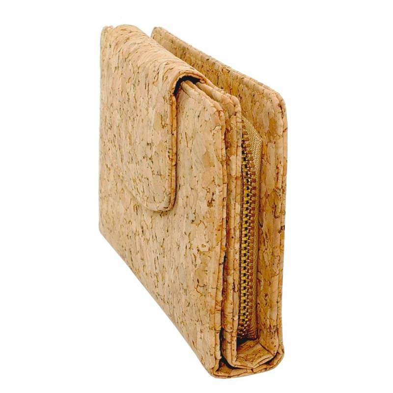 Vegan Geldbeutel Geldbörse Portemonnaie Aus Kork Mit Handschlaufe Und Magnetknopf Verschluß Für Damen Girls von MarBelloShop