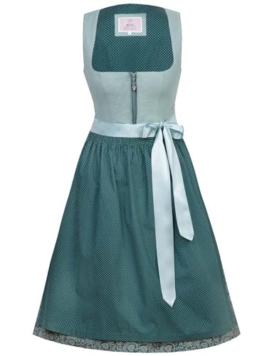 Marjo Dirndl Conny 58cm Länge | Cord-Dirndl Knielang | Damen flaschengrün Gr 36 von MarJo Glorious Collection