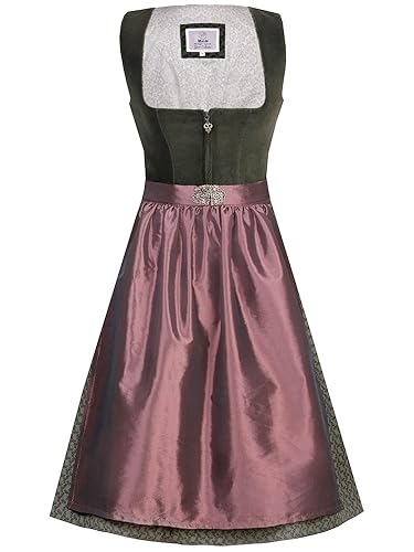 Marjo Dirndl Nicoletta 65cm Länge grün | Stylisches Samt-Dirndl | Damen Gr 42 von MarJo Glorious Collection