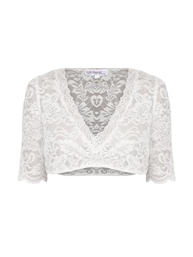 MarJo Damen Dirndlbluse HARISA-Lisa Offwhite 42 von MarJo