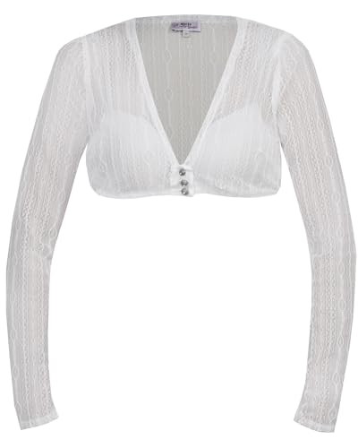 MarJo Damen Dirndlbluse Hanja-Dorina Langarm 300300 | Offwhite Traditionell (DE/NL/SE/PL, Numerisch, 46, Regular, Regular, Offwhite) von MarJo