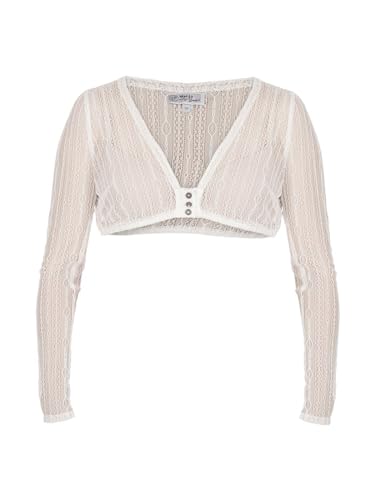 MarJo Damen Dirndlbluse Hanja-Dorina Offwhite 42 von MarJo