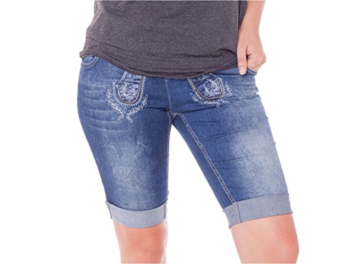 MarJo Damen Jeans Trachten Bermuda (44, blau) von MarJo