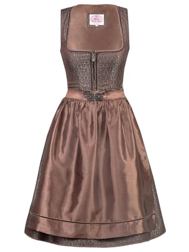 MarJo Damen Midi Dirndl DORMITZ braun 44 von MarJo