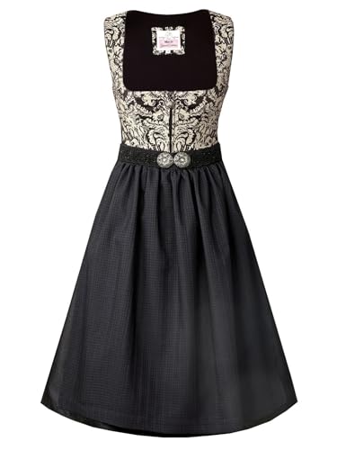 MarJo Damen Midi Dirndl SCHÖFWEG schwarz 40 von MarJo