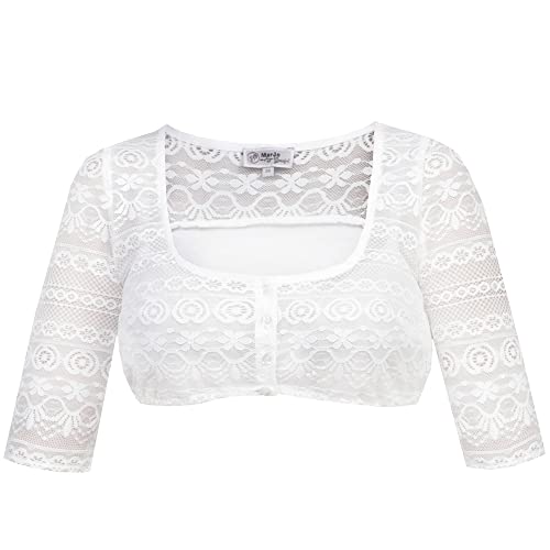 MarJo - Damen Trachten Bluse, GR-6-Ganina-Candia (993900-020037), Größe:38, Farbe:Off White (3497) von MarJo