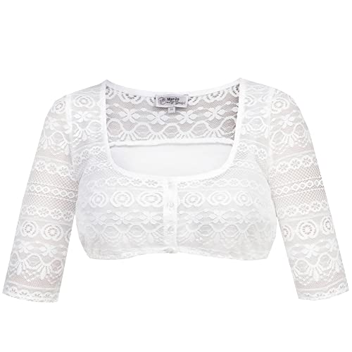 MarJo - Damen Trachten Bluse, GR-6-Ganina-Candia (993900-020037), Größe:46, Farbe:Off White (3497) von MarJo