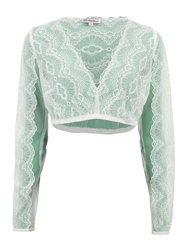 MarJo Damen Bluse Karina Offwhite/grün 38 von MarJo