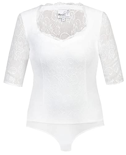 MarJo - Damen Trachten Body Bluse, GY-1-Levina-Enja (986300-020037), Größe:32, Farbe:weiß (0100) von MarJo