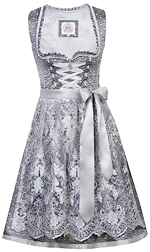 MarJo - Damen Trachten Dirndl, GL-6-Wanja (588658-020057), Größe:36, Farbe:Silber (0250) von MarJo