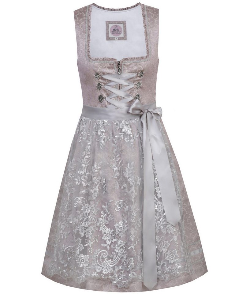 MarJo Dirndl 'Anna' mit Spitzenschürze 695458, Puderrosa 58cm von MarJo
