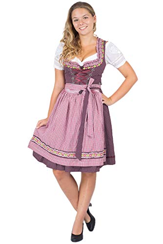 MarJo Dirndl Blanda blau rot 55er Länge (55er Länge Pflaume, 32) von MarJo