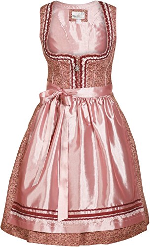 MarJo Dirndl Bonte 58er Länge Rosenholz Vintage Blumenprint Rose (58er Länge Rosenholz, 34) von MarJo