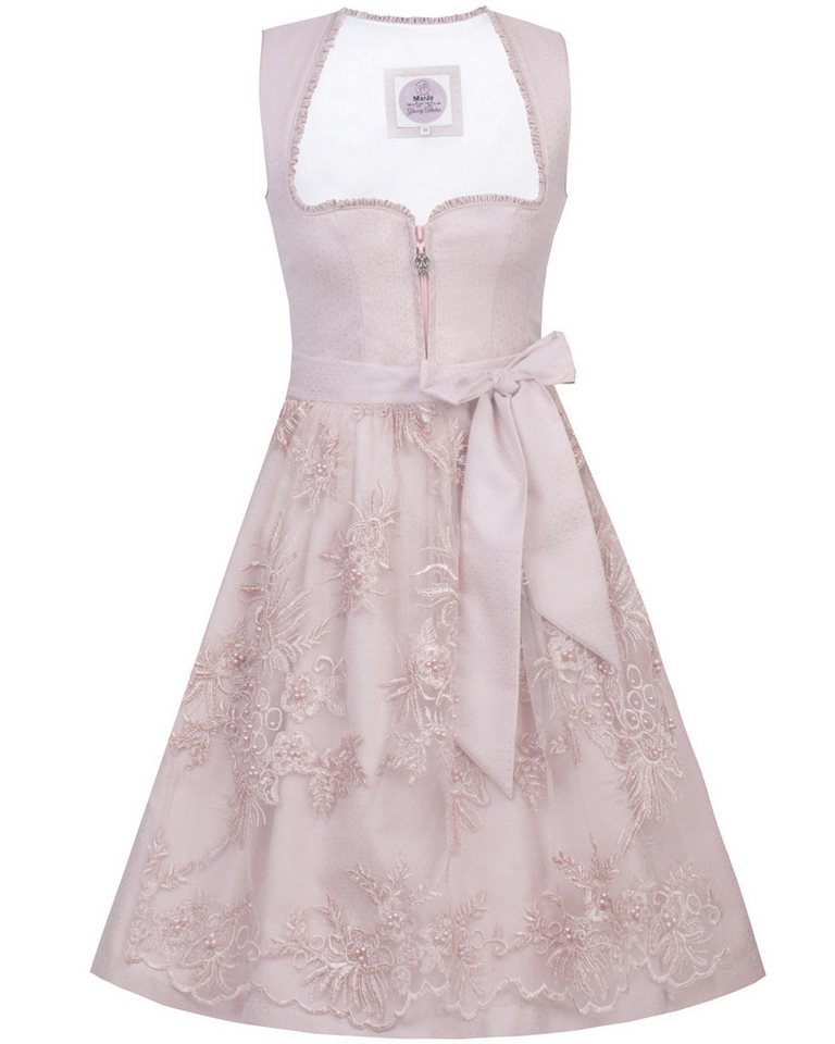 MarJo Dirndl 'Dana' mit Spitzenschürze 699165, Puderrosa 65cm von MarJo