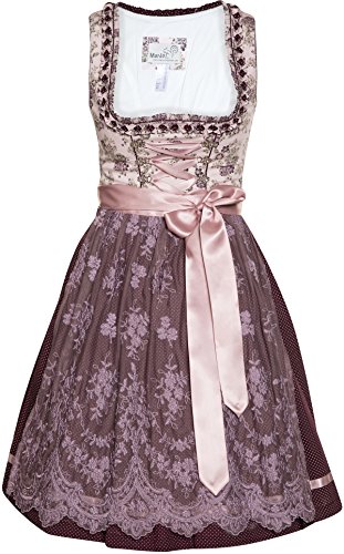 MarJo Dirndl Danny 58er Länge Mauve brombeer (Mauve/brombeer 58er Rocklänge, 34) von MarJo