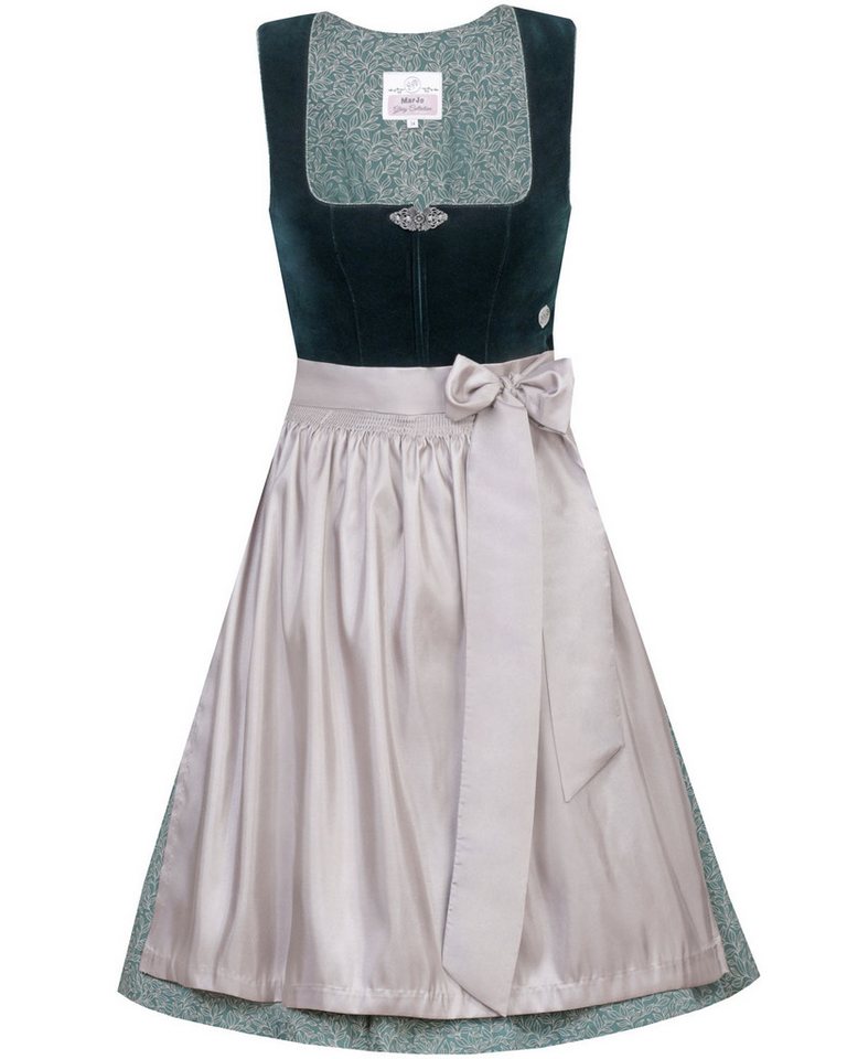 MarJo Dirndl 'Elisabeth' Samt 697758, Jadegrün 58cm von MarJo