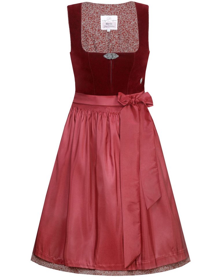 MarJo Dirndl 'Elisabeth' Samt 697758, Palisander Rot 58cm von MarJo