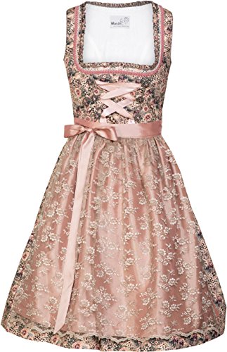 MarJo Dirndl Ember Altrosa oder Leo-Sand 58er Länge (32, Leo-Sand) von MarJo