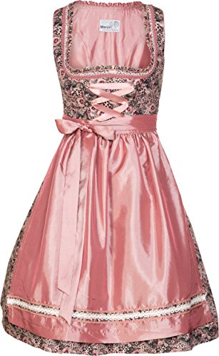 Marjo Dirndl Ember Altrosa oder Leo-Sand 58er Länge (40, Altrosa) von MarJo