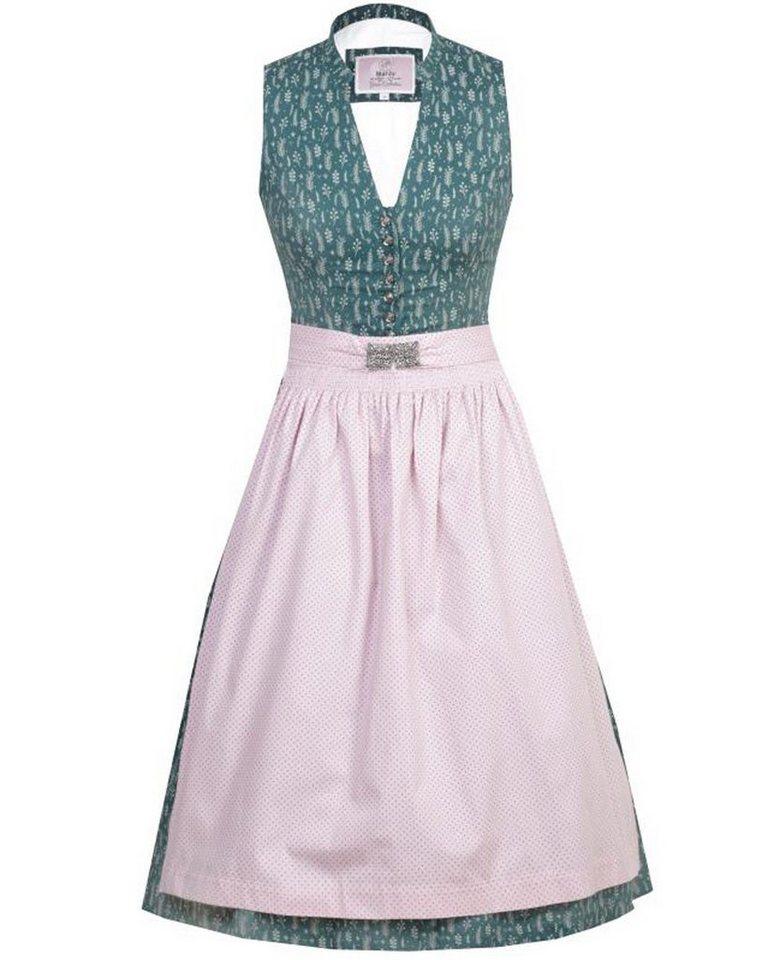 MarJo Dirndl 'Greta' Traditionell 595658, Flaschengrün Rosa - von MarJo