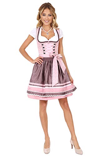 MarJo Dirndl Leandra 50er Länge Rose (50er Länge Rose, 42) von MarJo