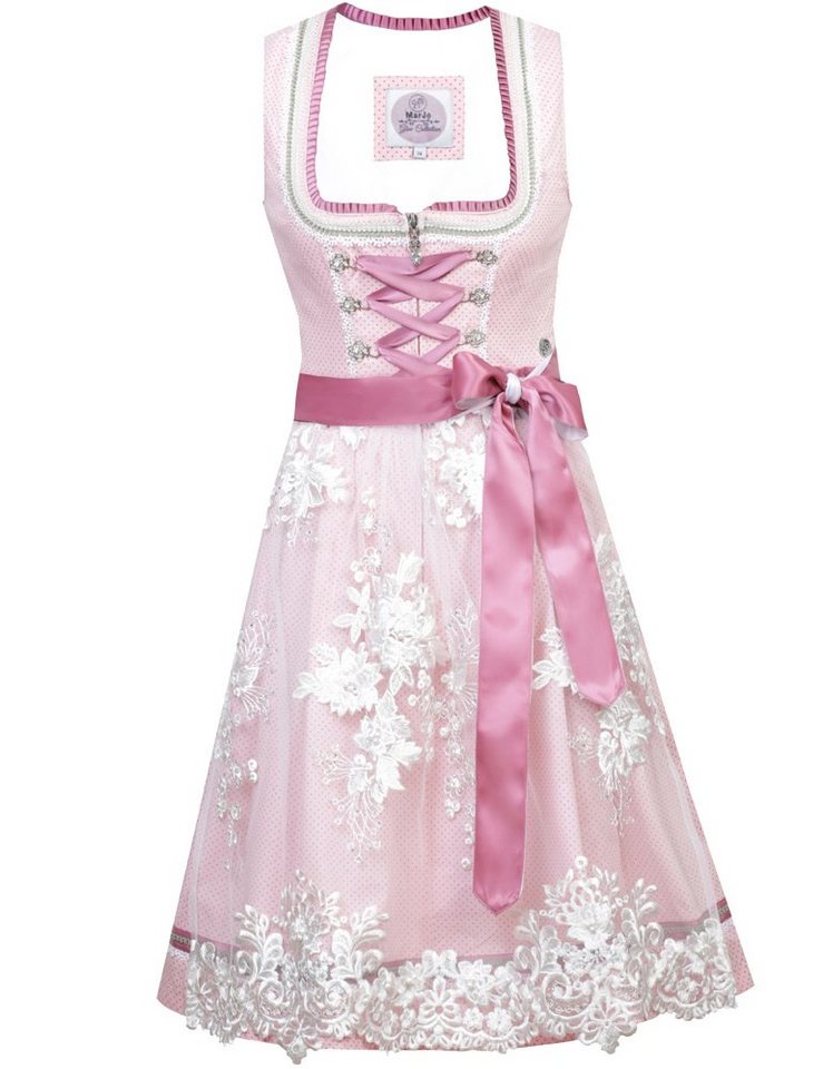 MarJo Dirndl Trachten Kleid 'Scarlett' Spitzenschürze 596658 von MarJo