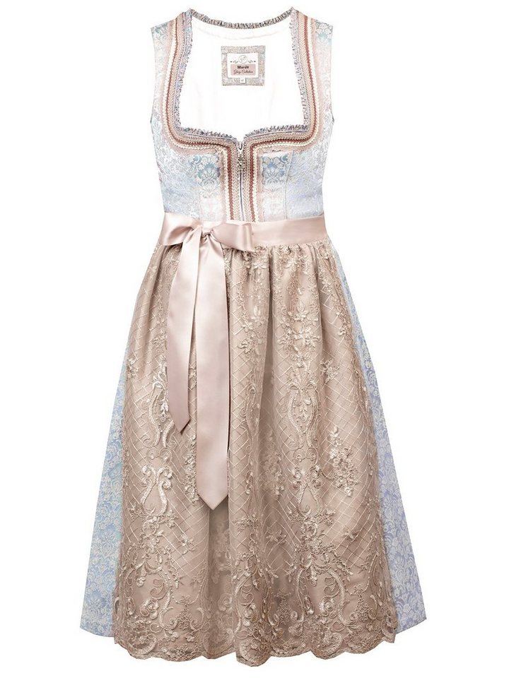 MarJo Dirndl Midi Dirndl 2tlg. 75cm DORIS himmelblau von MarJo