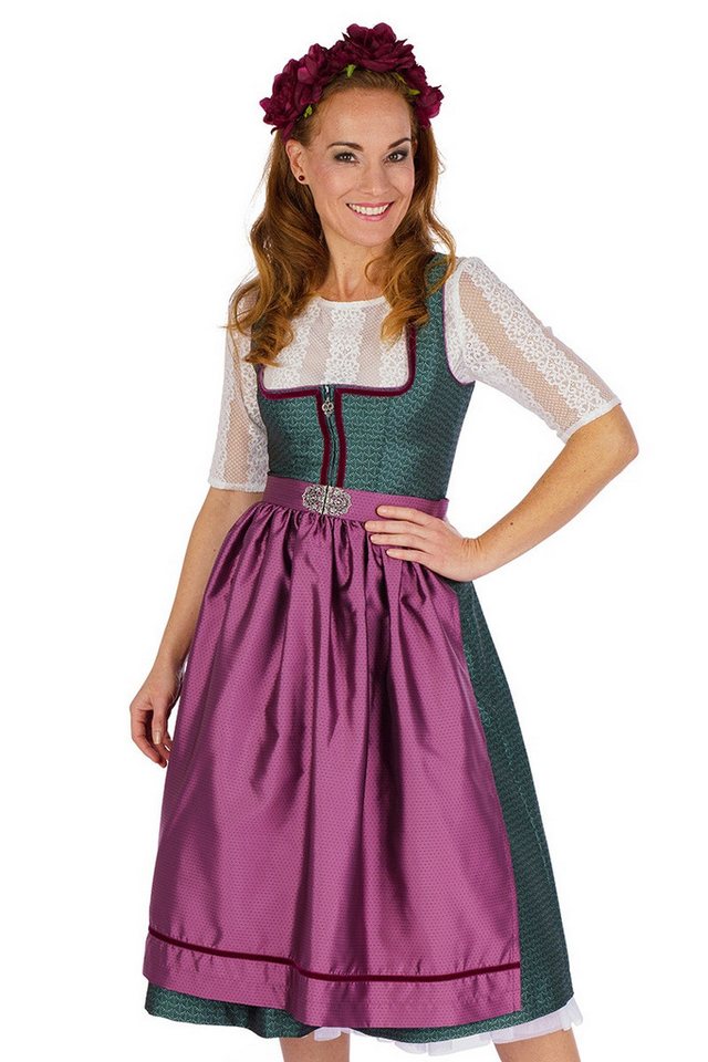 MarJo Dirndl Midi Dirndl 2tlg. - CARLIN - tanne/mauve von MarJo