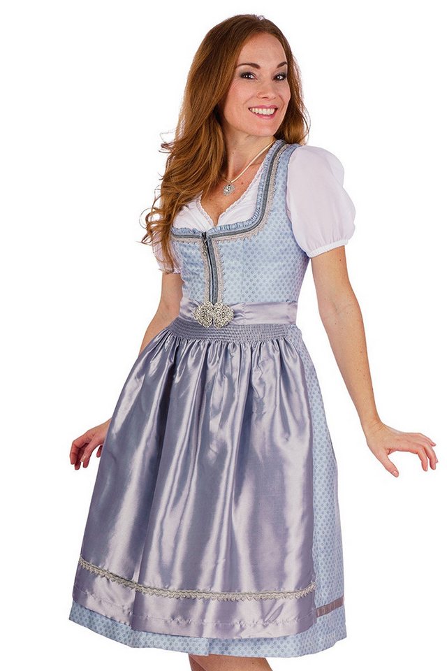 MarJo Dirndl Midi Dirndl 2tlg. - KIMBA - eisblau/silber von MarJo