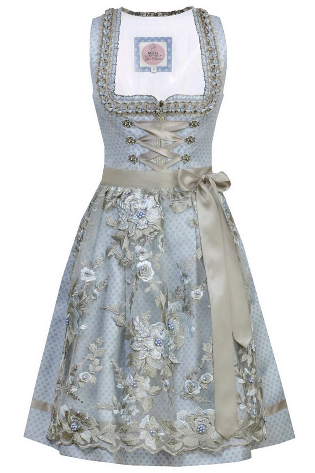 MarJo Dirndl Midi Dirndl 2tlg. - KIMBERLY - eisblau/warm silver von MarJo