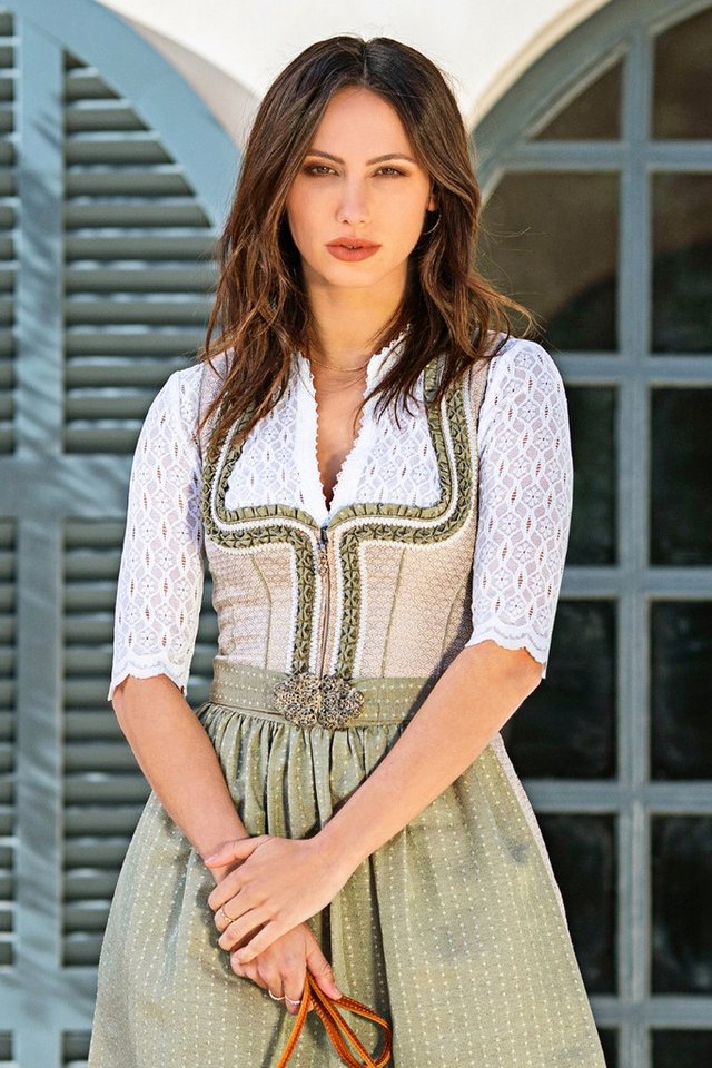 MarJo Dirndl Midi Dirndl 2tlg. - LENI - champagner/salbei von MarJo