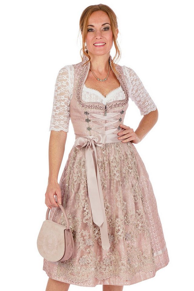 MarJo Dirndl Midi Dirndl 2tlg. - NADJA - rosé/champagner von MarJo