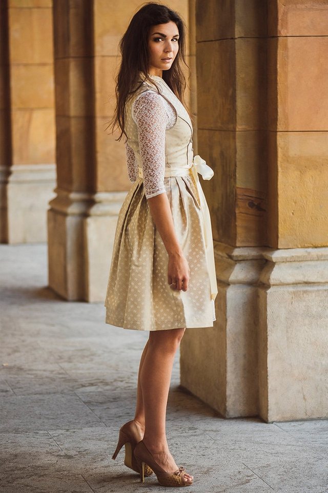 MarJo Dirndl Midi Dirndl 2tlg. - SORA - champagner von MarJo