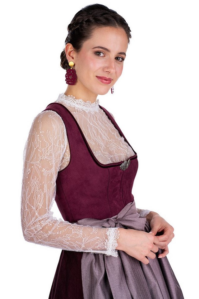 MarJo Dirndl Midi Dirndl 2tlg. - VERONIKA - wine/mauve light von MarJo