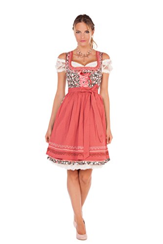 MarJo Dirndl Miduna 55er Länge schwarz korall (44, schwarz korall) von MarJo