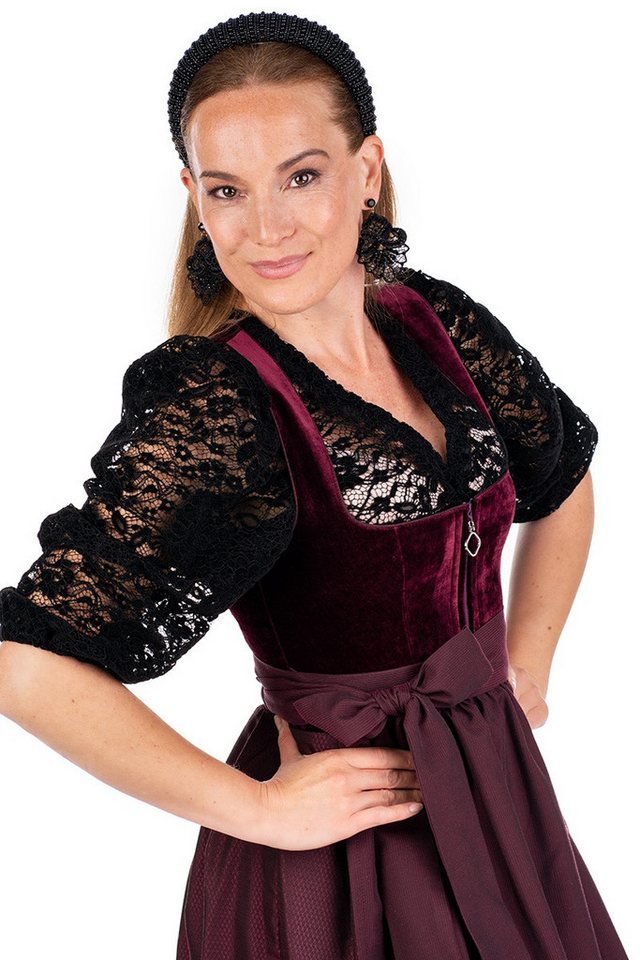 MarJo Dirndl Samt Dirndl 2tlg. - KIRCHHAM - bordeaux von MarJo