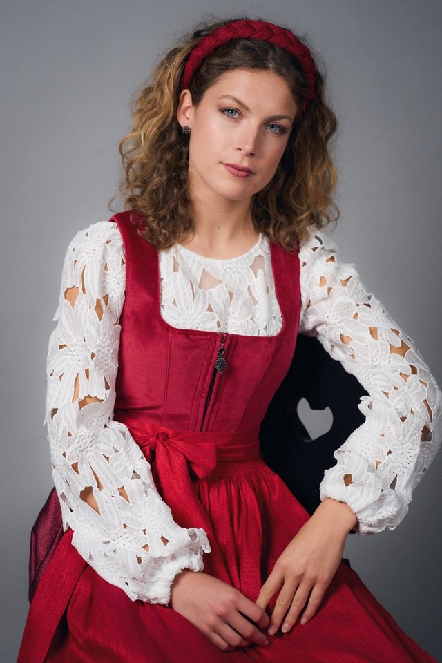 MarJo Dirndl Samt Dirndl 2tlg. - PINZBERG - magenta von MarJo