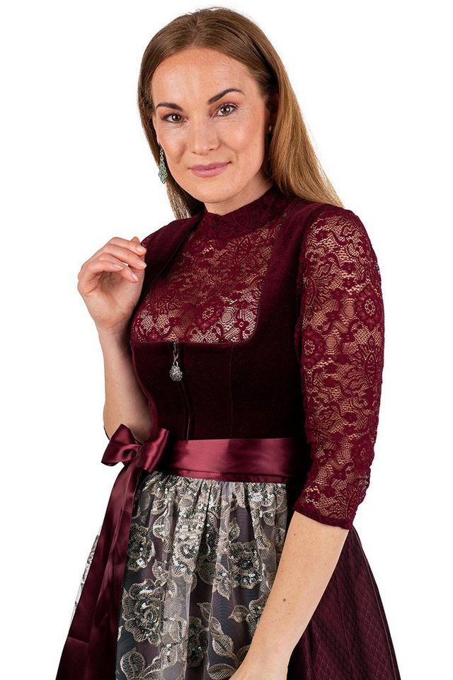 MarJo Dirndl Samt Dirndl 2tlg. - VEITSBRONN - wine/taupe von MarJo